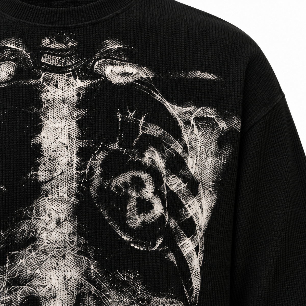 Distressed X-Ray Skeleton Thermal Long Sleeve