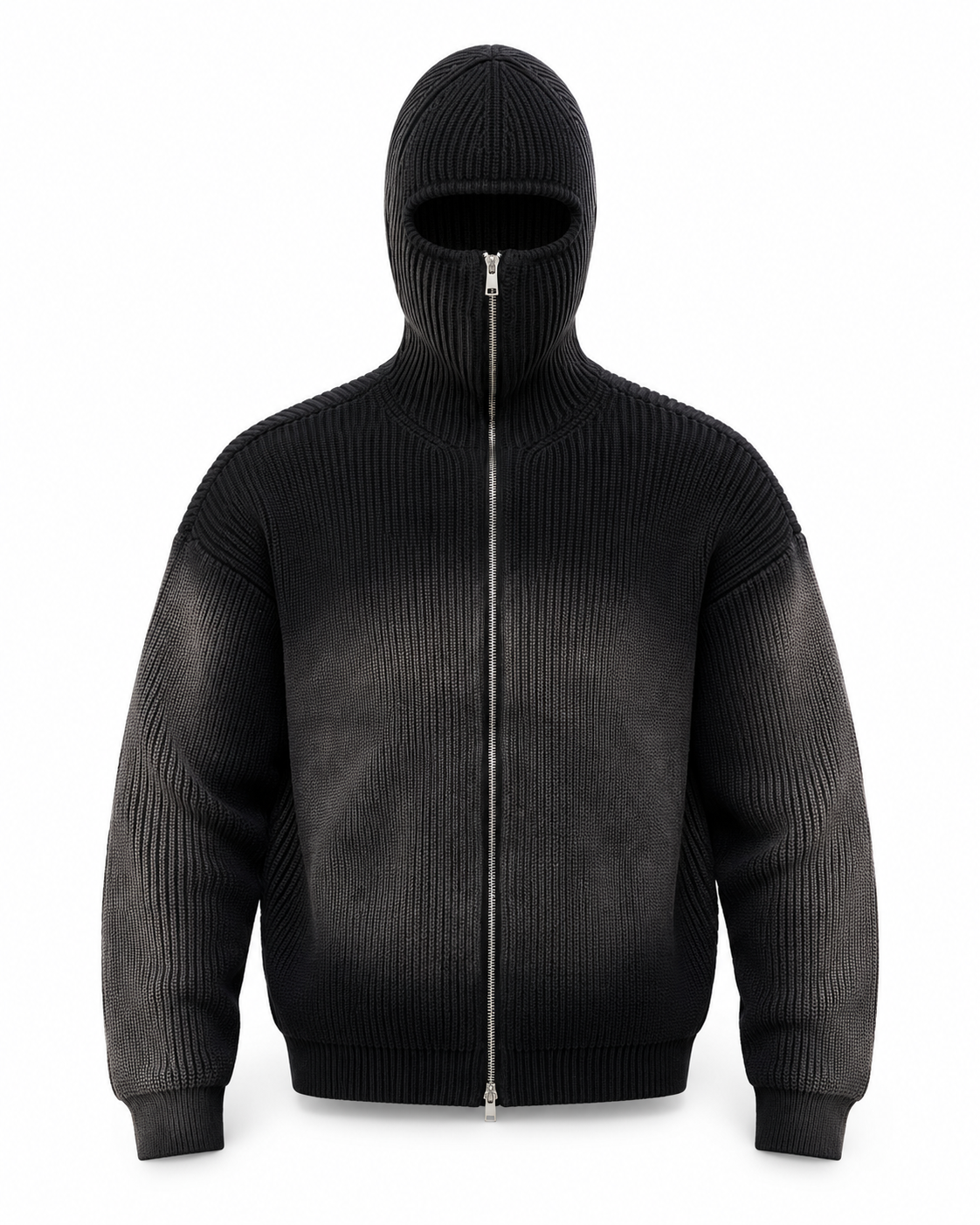 VOID ZIP Balaclava Knit Zip-Up