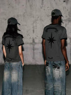 Badblood 'Gothic B.A.D' Olive Ringer Tee