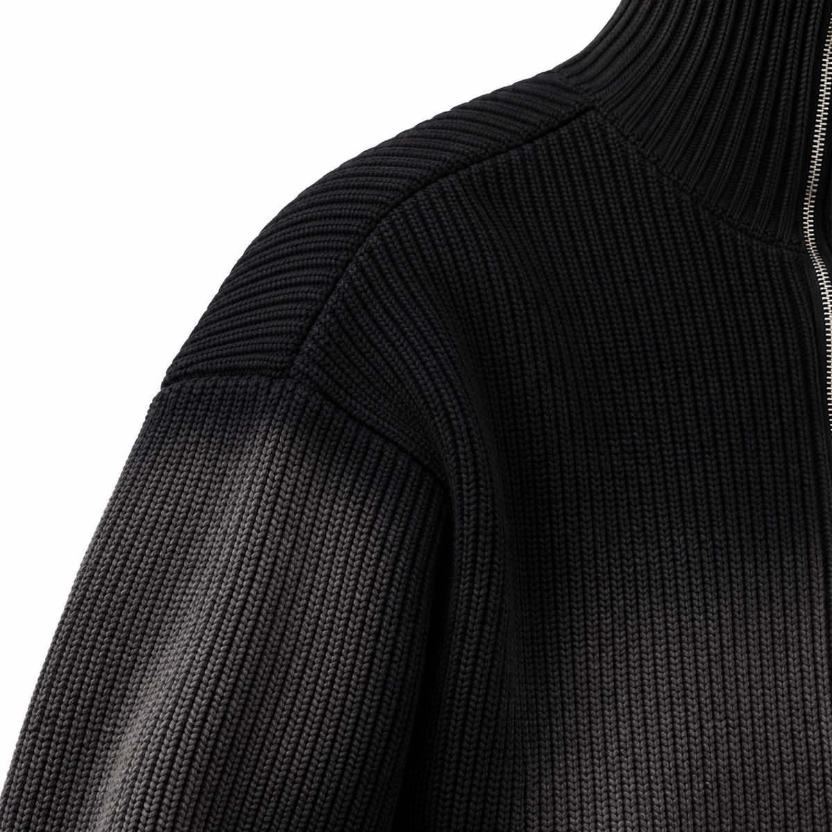 VOID ZIP Balaclava Knit Zip-Up
