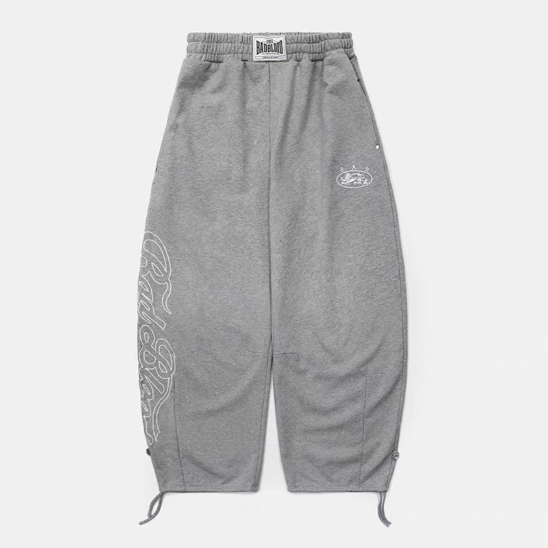 Badblood 'Gothic Script' Camo Baggy Sweatpants