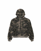 Badblood 'Gothic Crest' Camo Zip-Up Hoodie