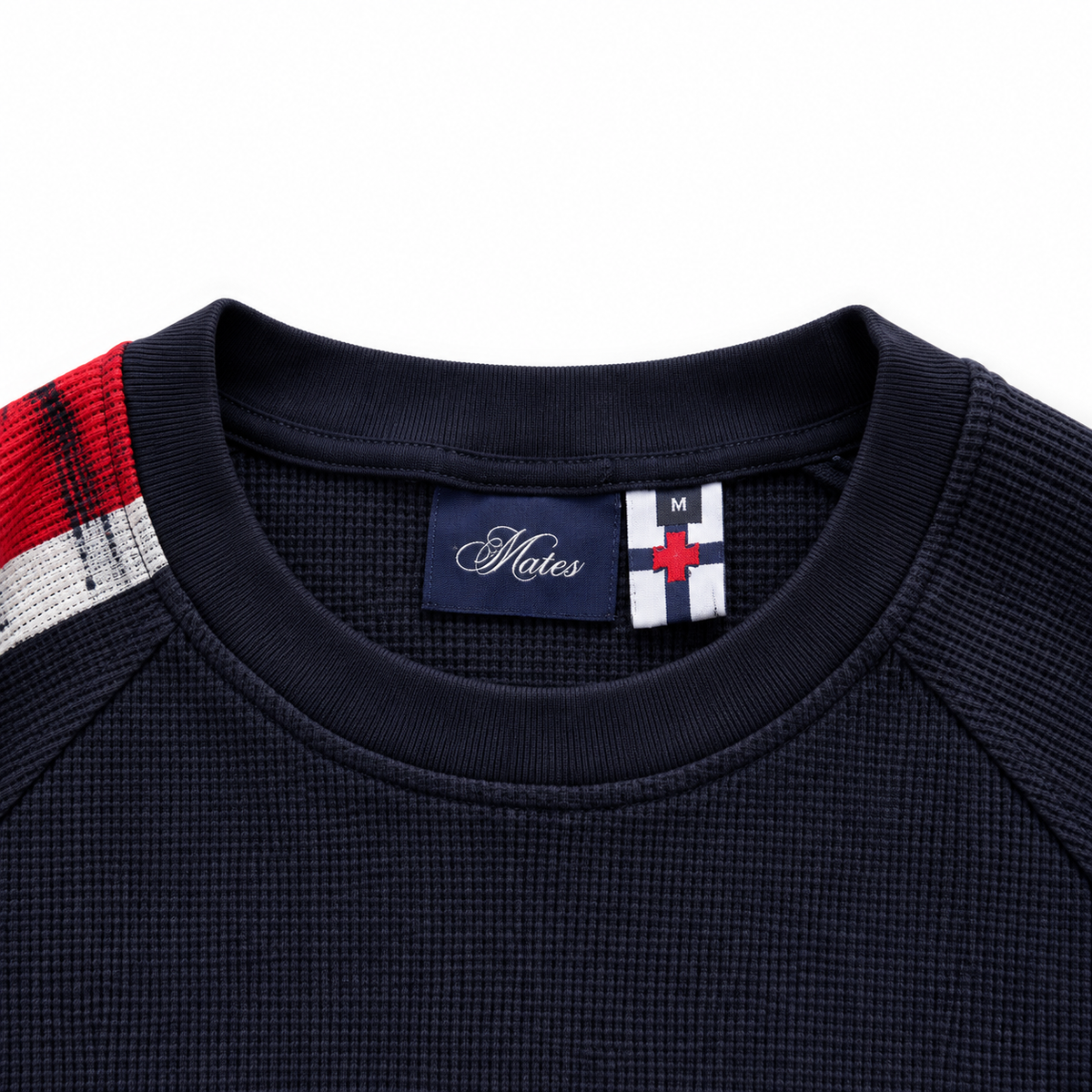 Cross Graphic Waffle-Knit Raglan