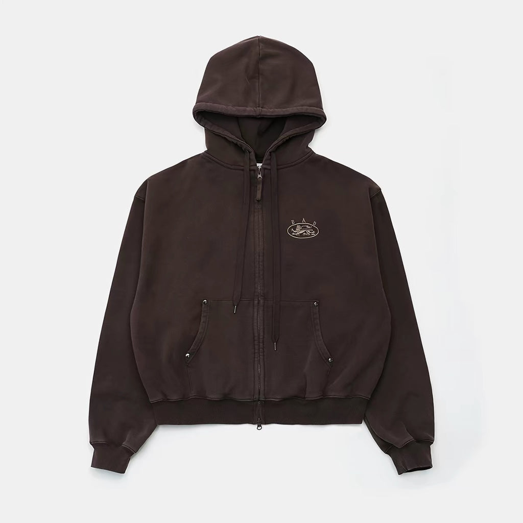 Badblood 'Gothic Crest' Camo Zip-Up Hoodie