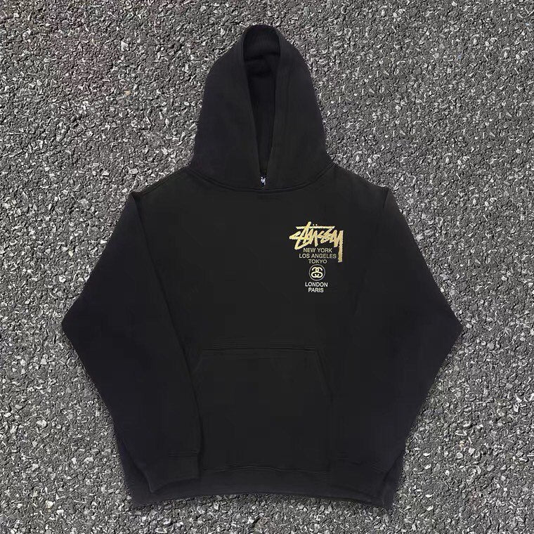 Stüssy 'World Tour' Heather Grey Hoodie