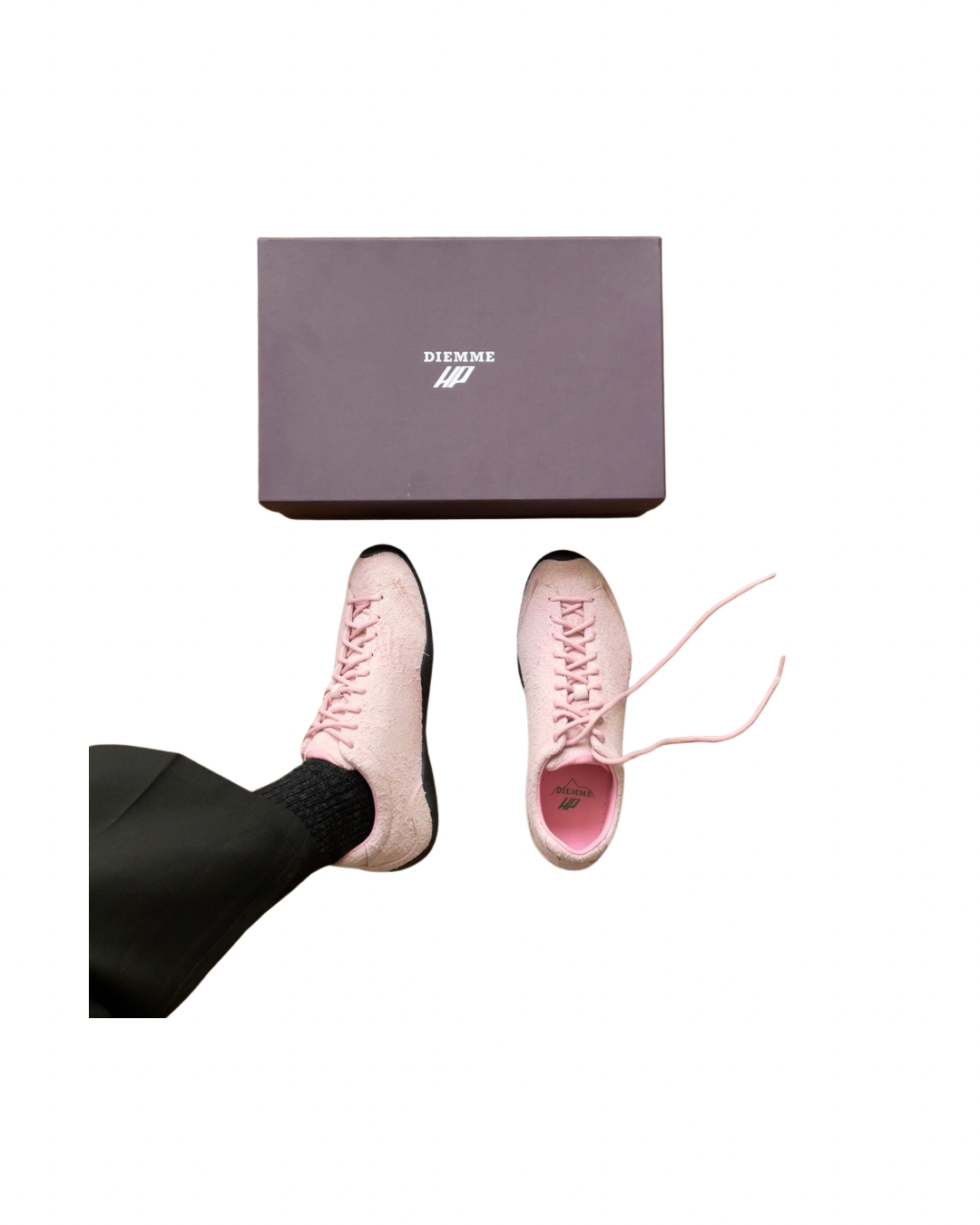 Diemme 'Possagno' Hairy Suede Pink Sneakers