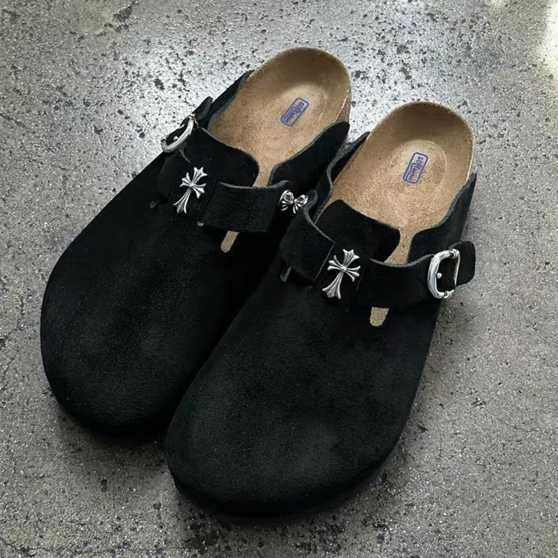 Birkenstock x Chrome Hearts Boston Clogs