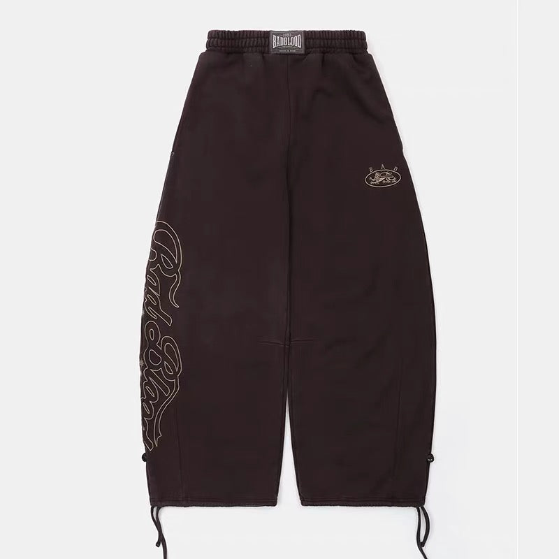 Badblood 'Gothic Script' Camo Baggy Sweatpants