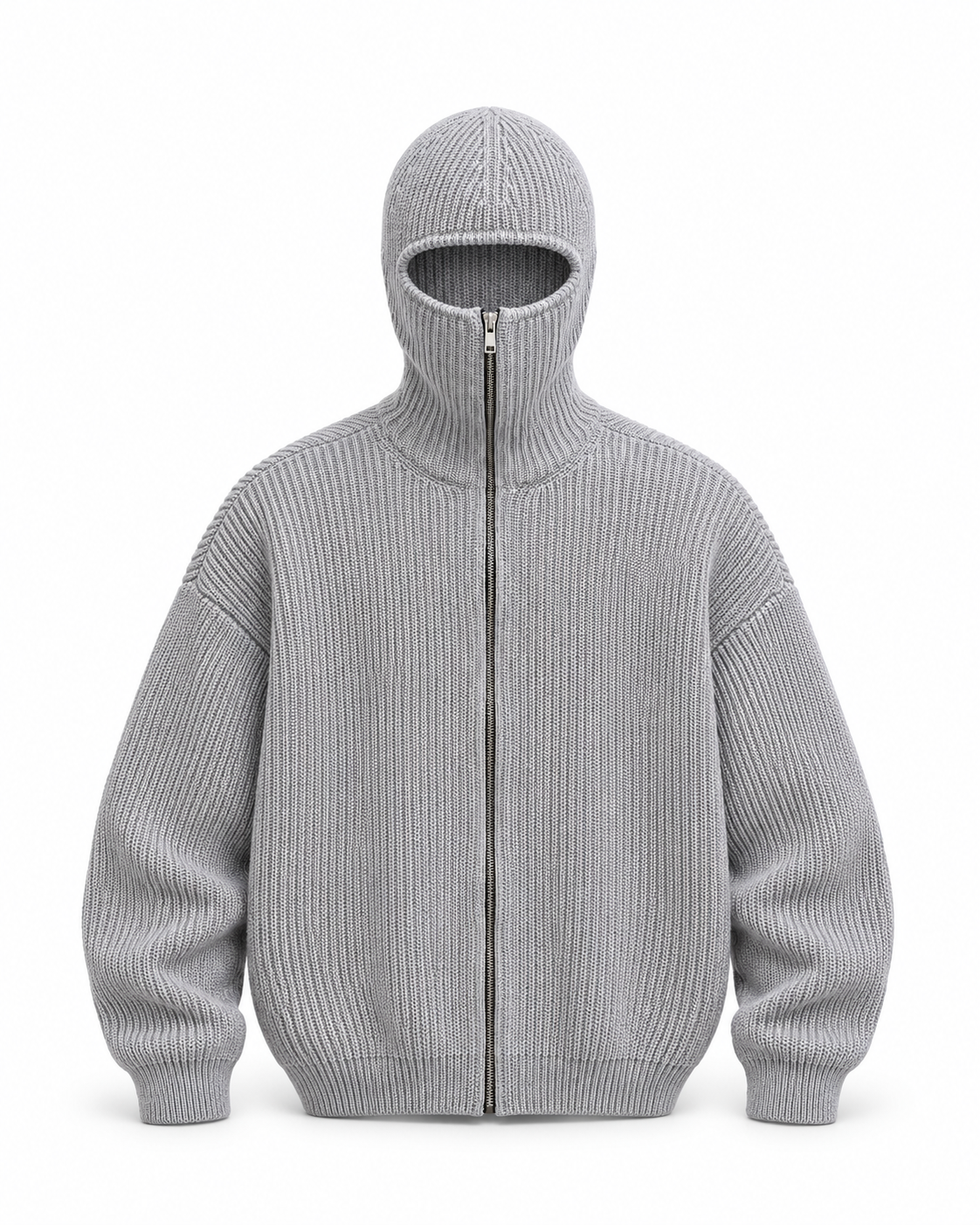 VOID ZIP Balaclava Knit Zip-Up