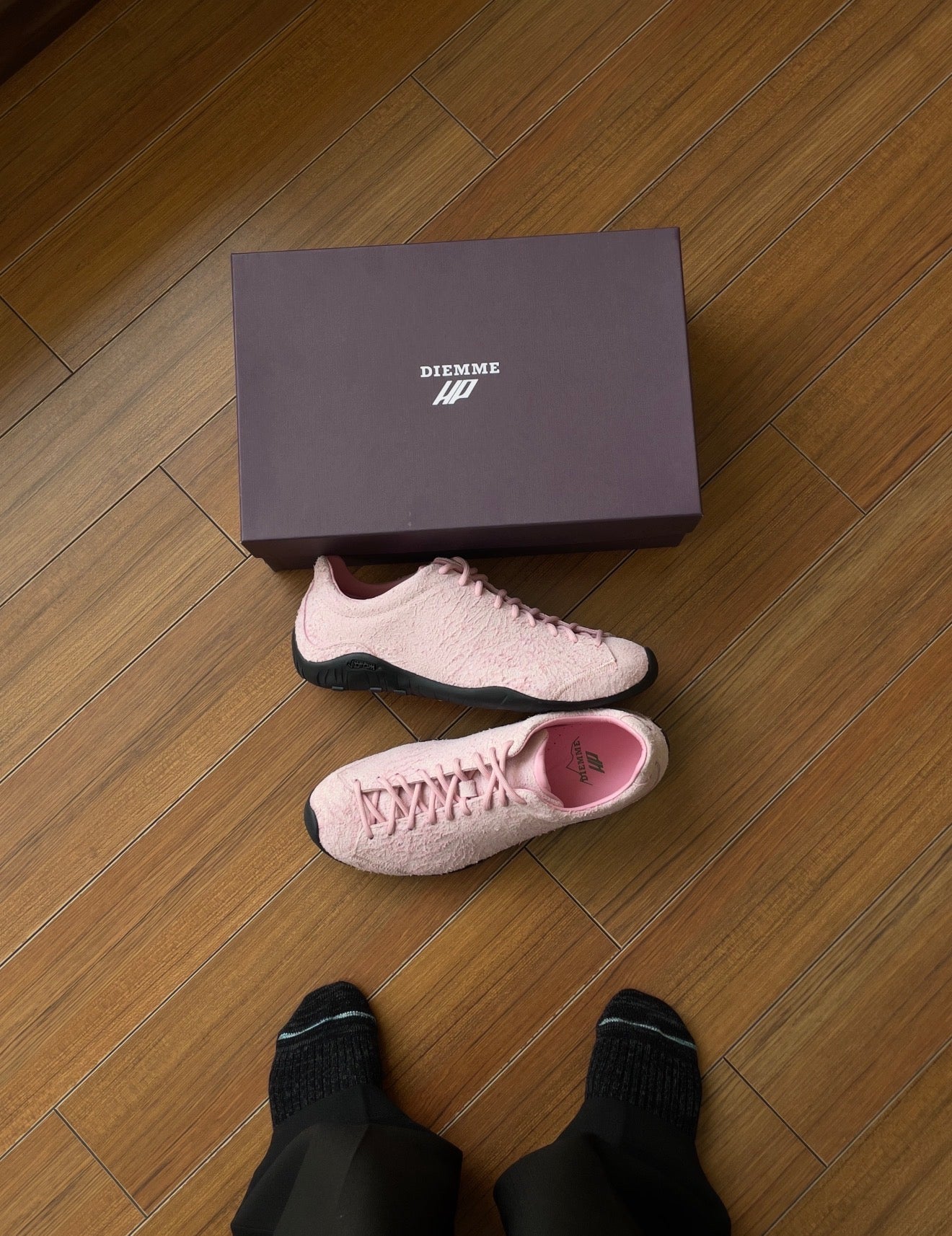 Diemme 'Possagno' Hairy Suede Pink Sneakers