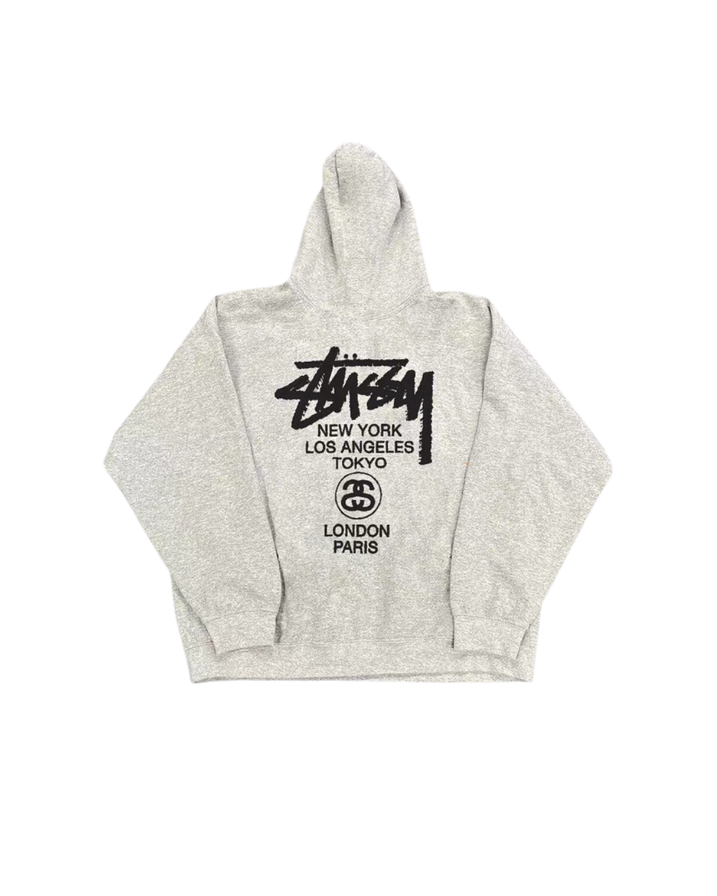 Stüssy 'World Tour' Heather Grey Hoodie