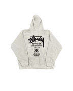 Stüssy 'World Tour' Heather Grey Hoodie