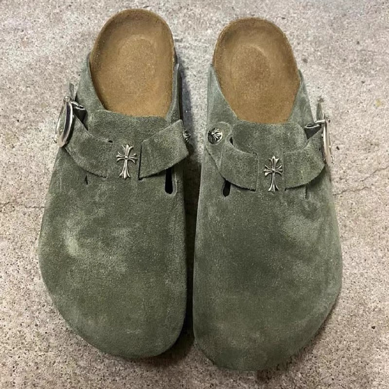 Birkenstock x Chrome Hearts Boston Clogs