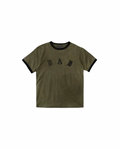 Badblood 'Gothic B.A.D' Olive Ringer Tee