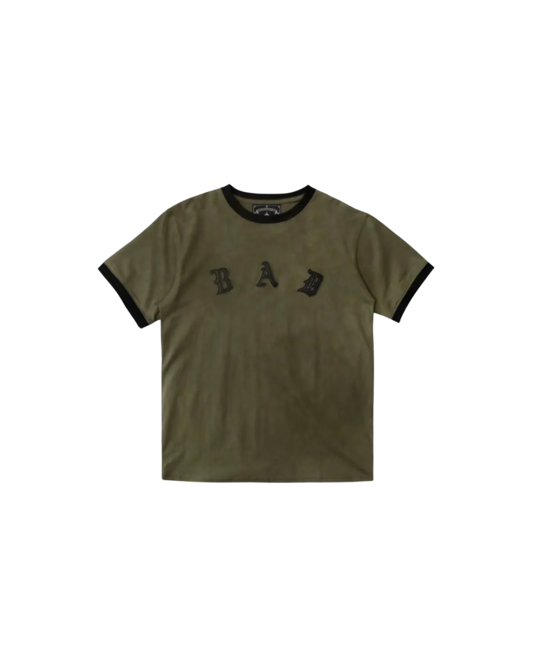Badblood 'Gothic B.A.D' Olive Ringer Tee