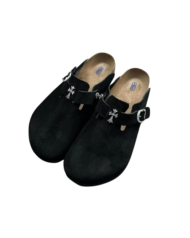 Birkenstock x Chrome Hearts Boston Clogs