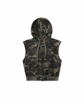 Badblood 'Distressed Edge' Sleeveless Zip-Up Hoodie