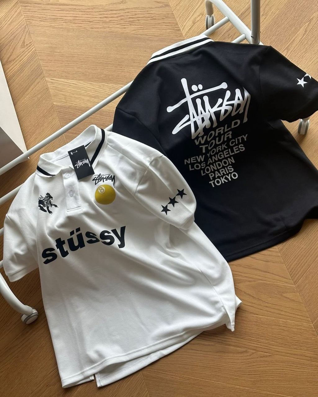 Stüssy 'World Tour' 8-Ball Polo Jersey