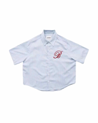 Badblood 'Script B' Striped Short-Sleeve Shirt