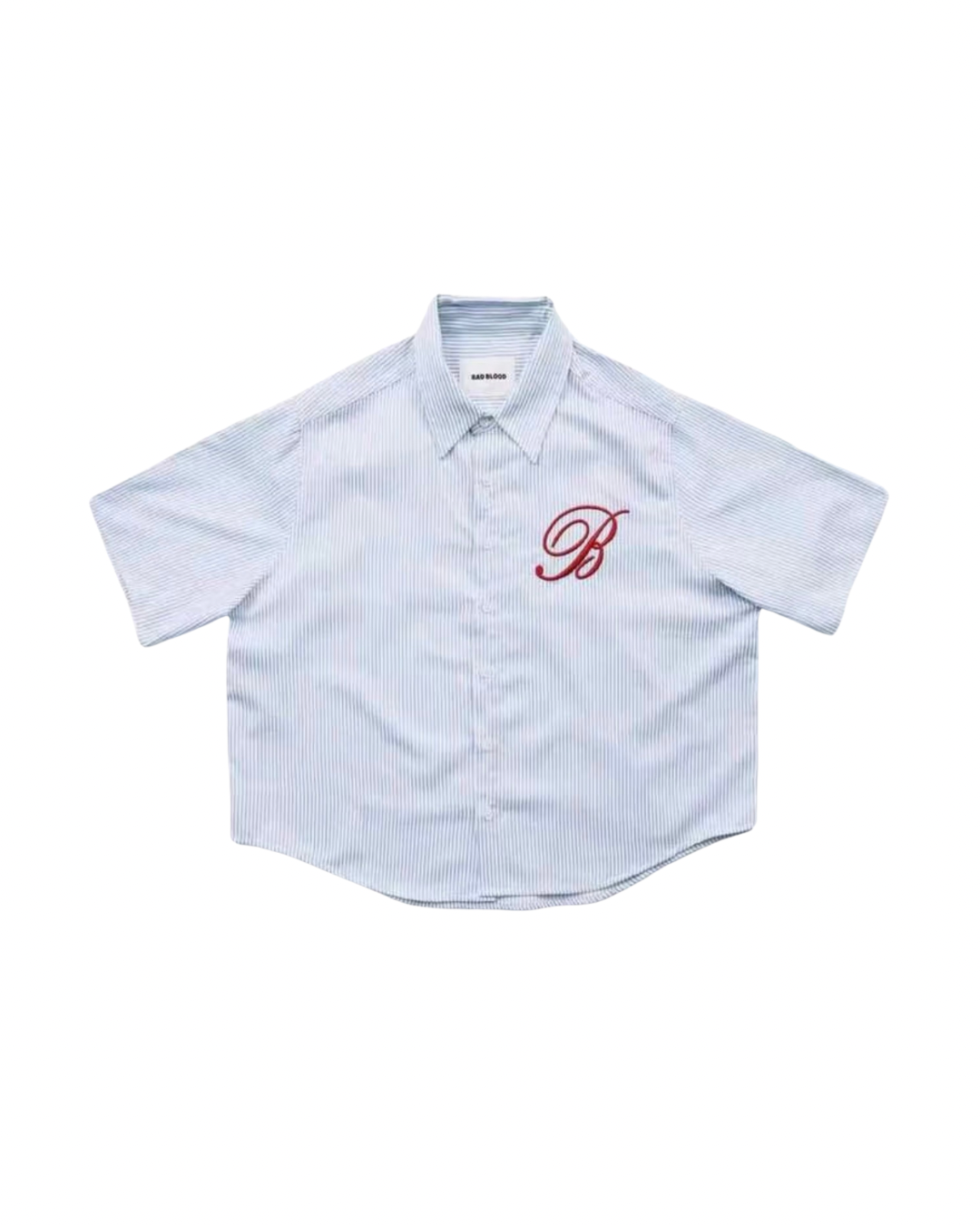 Badblood 'Script B' Striped Short-Sleeve Shirt