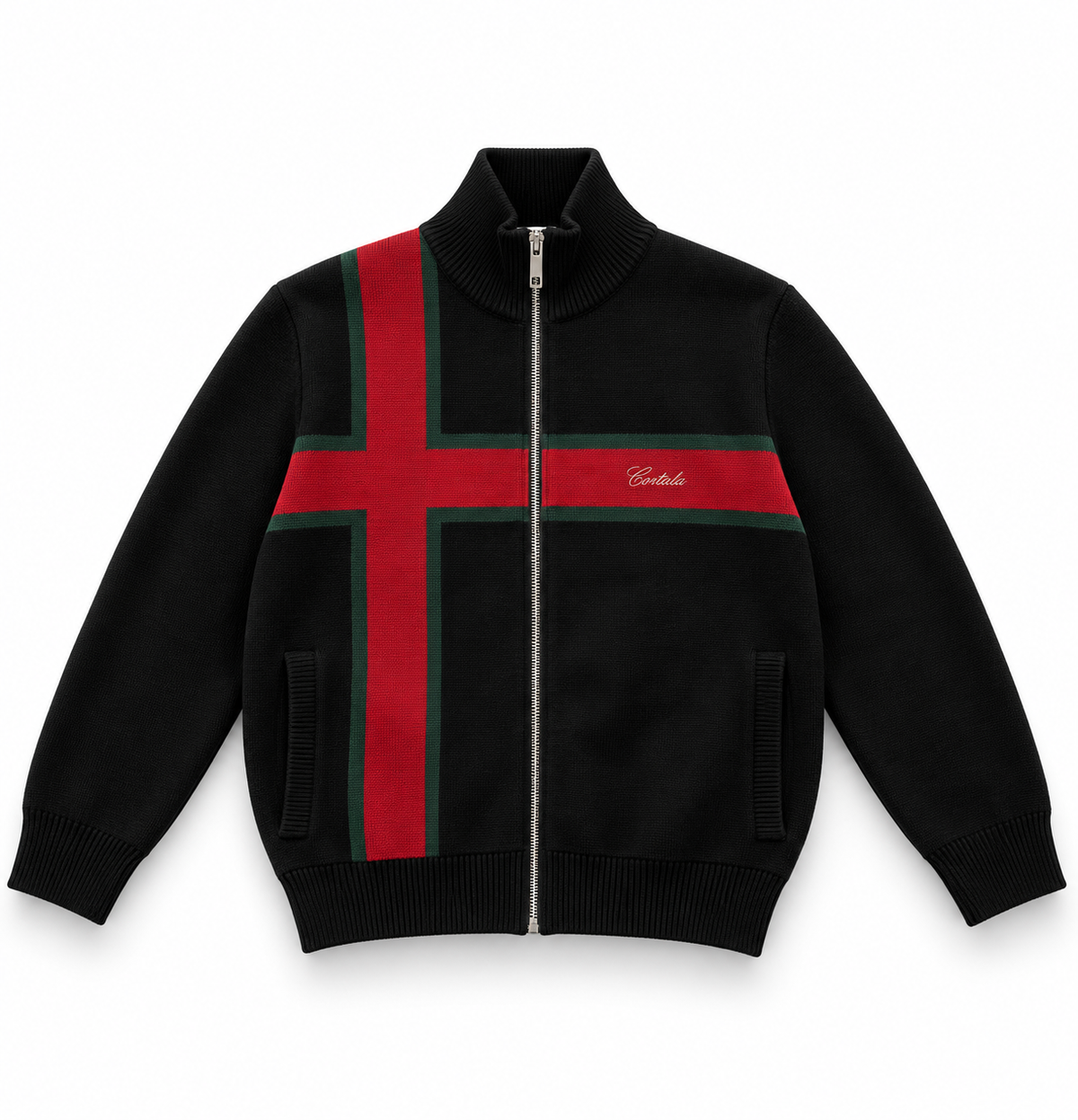 Corteiz Cross Knit Zip-Up Jacket
