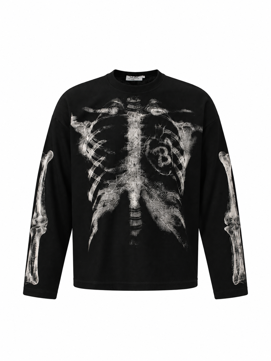 Distressed X-Ray Skeleton Thermal Long Sleeve