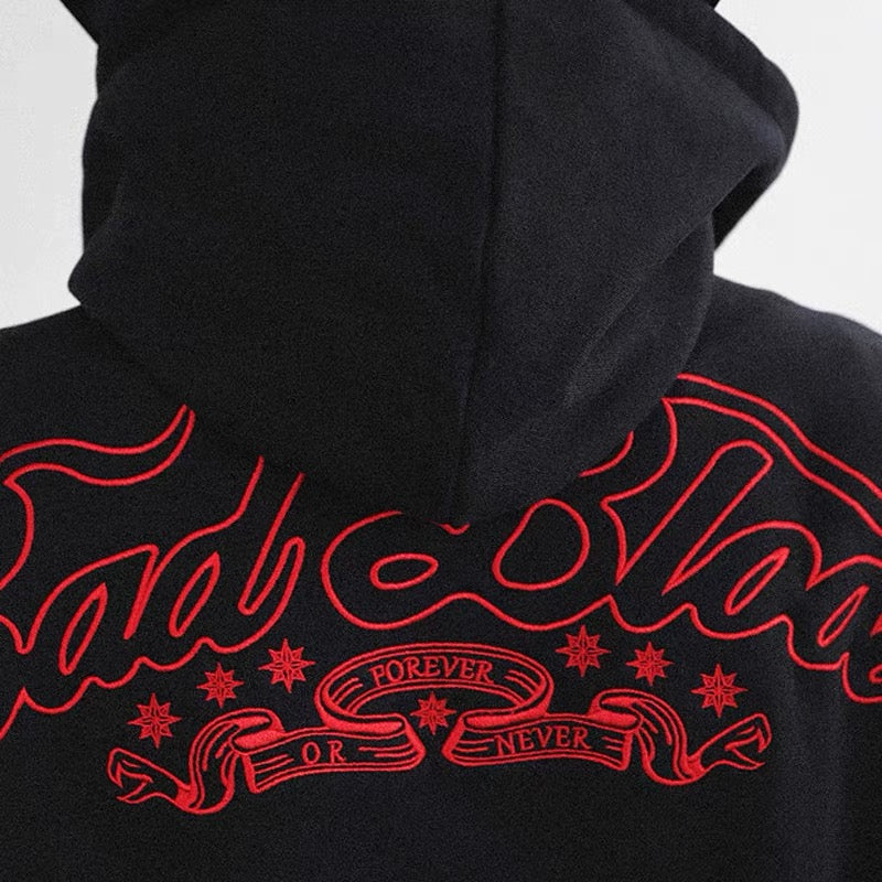 Badblood 'Gothic Crest' Camo Zip-Up Hoodie