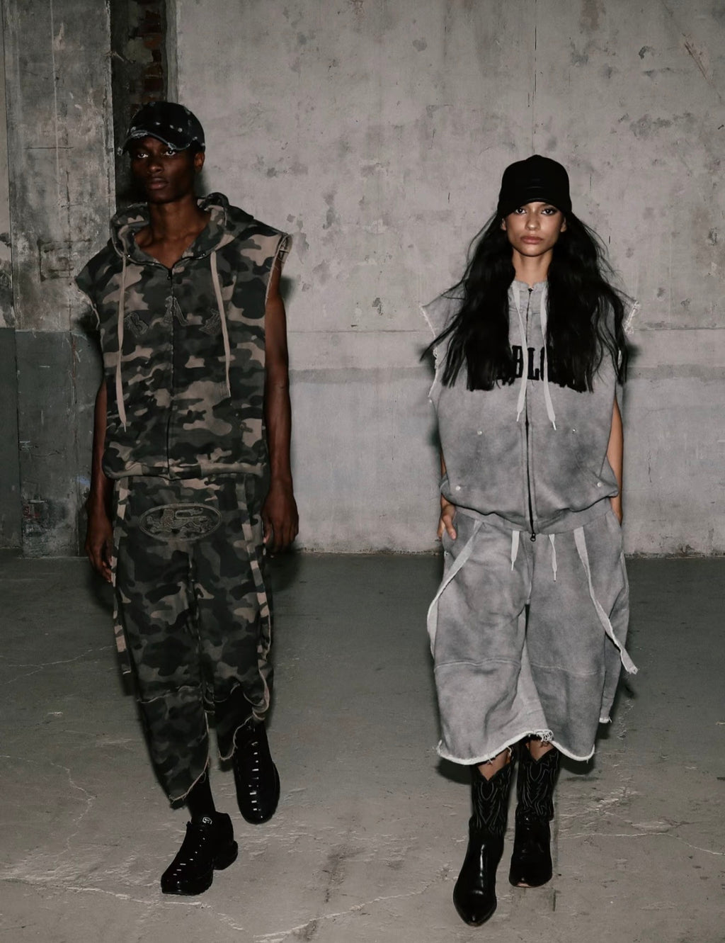 Badblood 'Gothic Crest' Camo Sweat Shorts