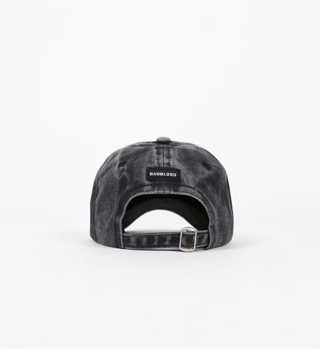 Badblood 'Spell-Out' Washed Ball Cap