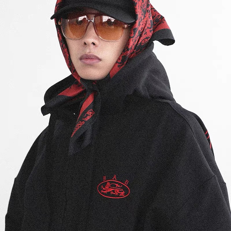 Badblood 'Gothic Crest' Camo Zip-Up Hoodie