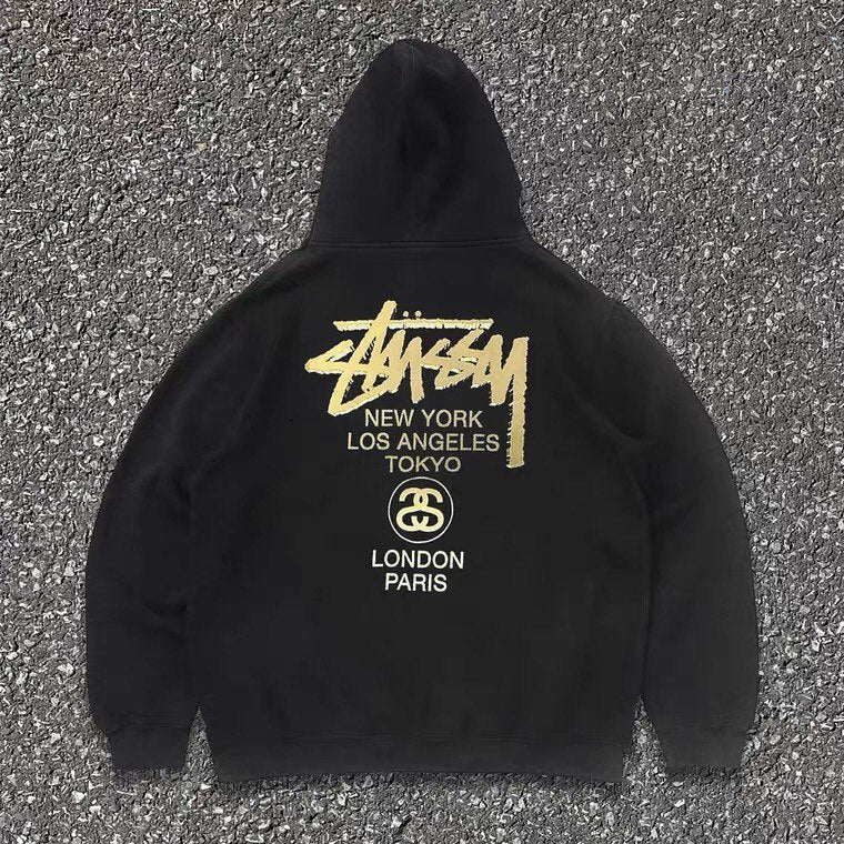 Stüssy 'World Tour' Heather Grey Hoodie