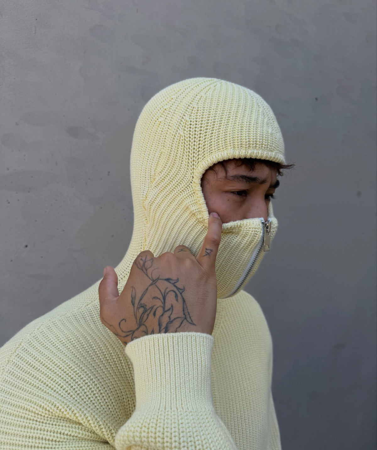 VOID ZIP Balaclava Knit Zip-Up