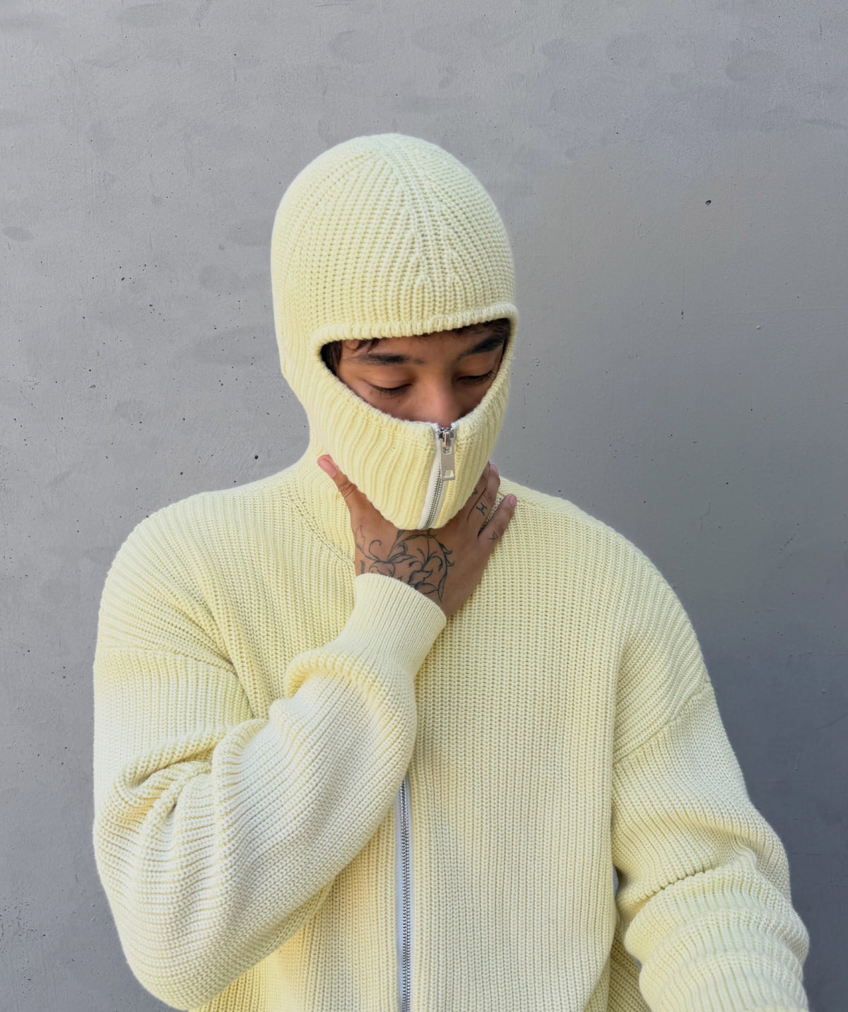 VOID ZIP Balaclava Knit Zip-Up
