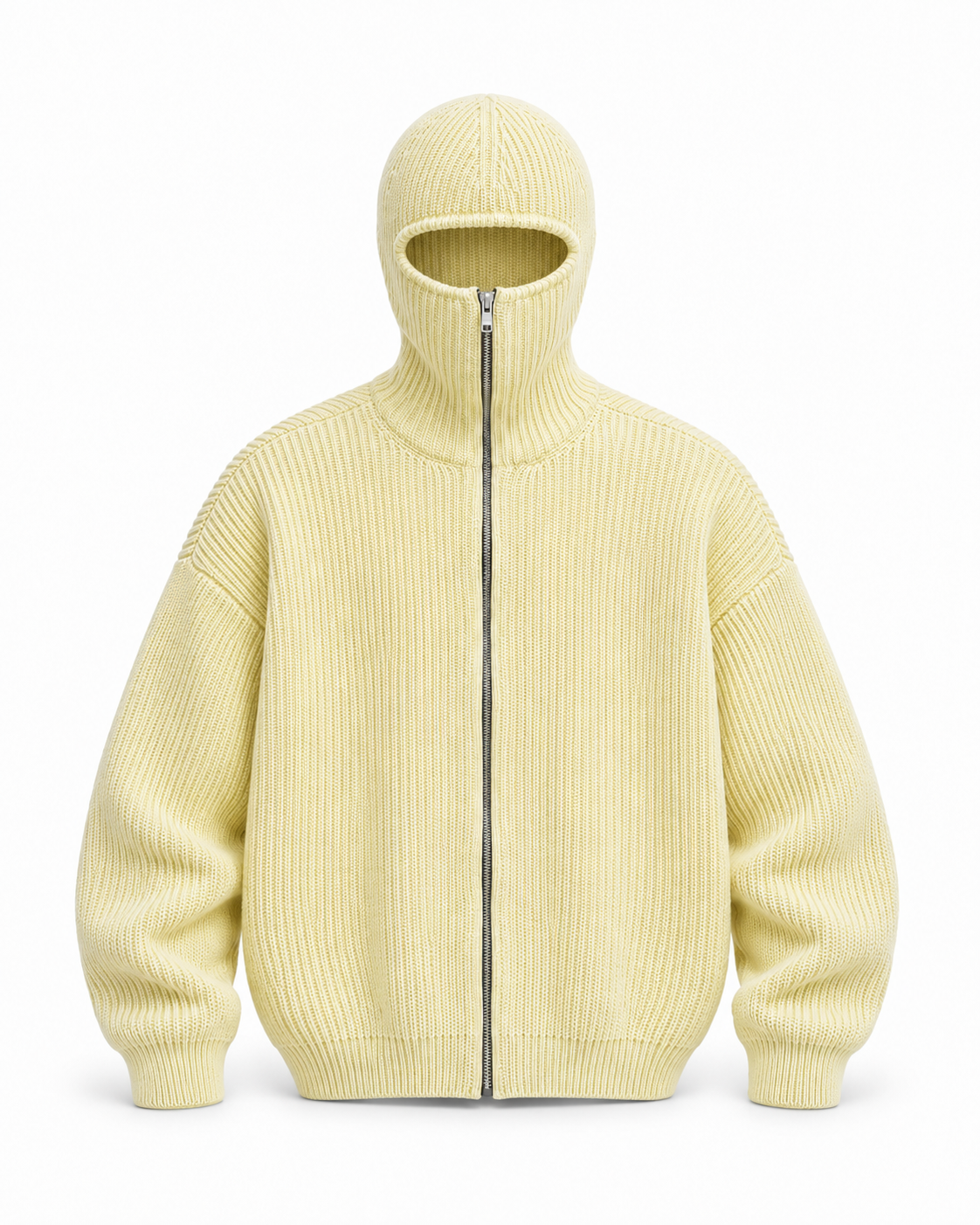 VOID ZIP Balaclava Knit Zip-Up
