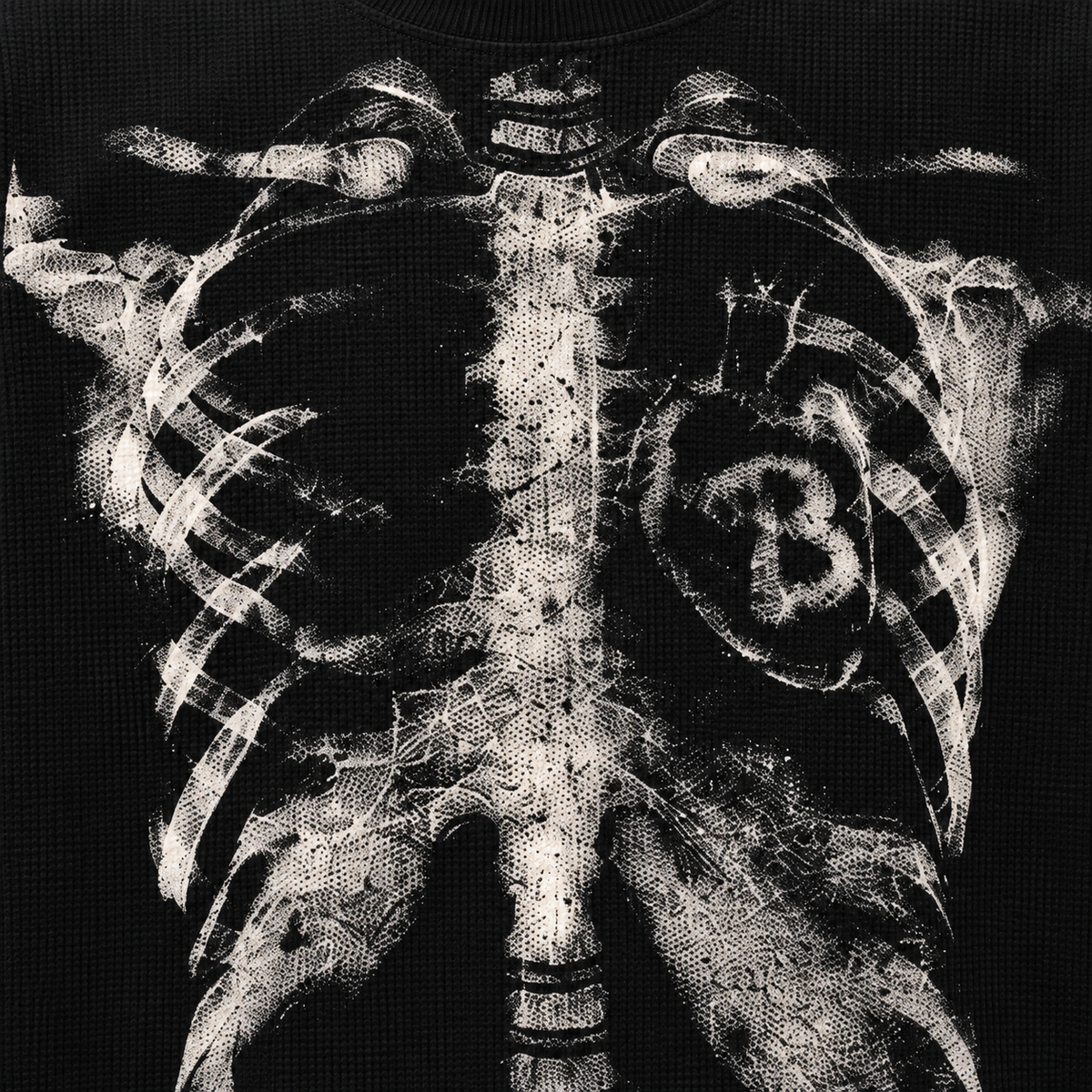 Distressed X-Ray Skeleton Thermal Long Sleeve